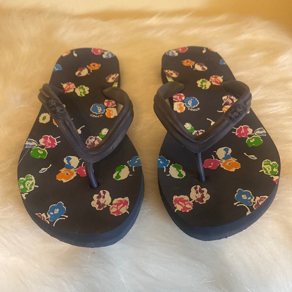 Floral Coach Flip flops